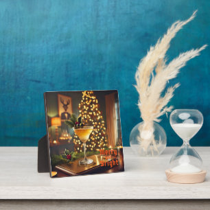 Weihnachten Mitte des Jahrhunderts Merry & Bright  Fotoplatte