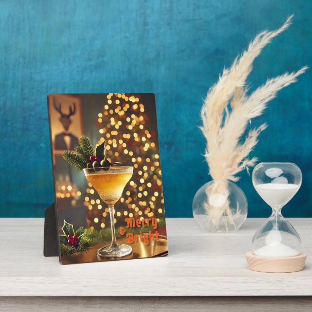 Weihnachten Mitte des Jahrhunderts Merry & Bright  Fotoplatte (Seite)