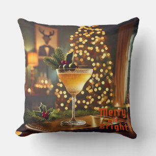 Weihnachten Mitte des Jahrhunderts Merry & Bright  Kissen