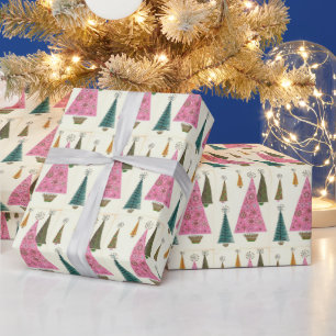 Weihnachten Mitte des Jahrhunderts Moderne Abstrak Geschenkpapier
