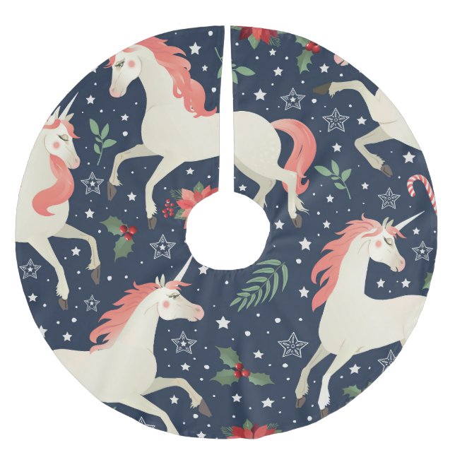 Weihnachten: Mittelalter drucken Polyester Weihnachtsbaumdecke (Vorderseite)