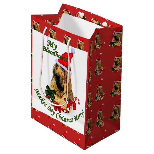 Weihnachten Mittlere Geschenktüte (Vorderseite Schrägansicht)
