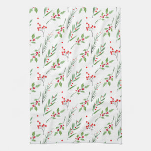 Weihnachten Mixed Botanical Pattern Küchentuch
