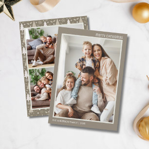 Weihnachten Modern 4 Familienfoto Collage Taupe
