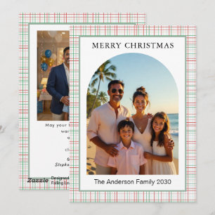 Weihnachten Modern Dusty Rose Sage Kariert 2 Bogen