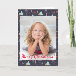 Weihnachten Modern Evergreen Pine Trees Schnee Fot