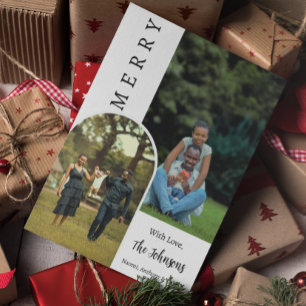 Weihnachten Modern Fröhlich Foto Personalisiert Karte