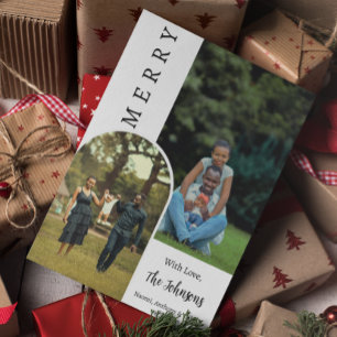 Weihnachten Modern Fröhlich Foto Personalisiert Karte