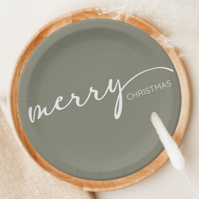 Weihnachten modern pappteller (Modern Merry Christmas Holiday Paper Plate)