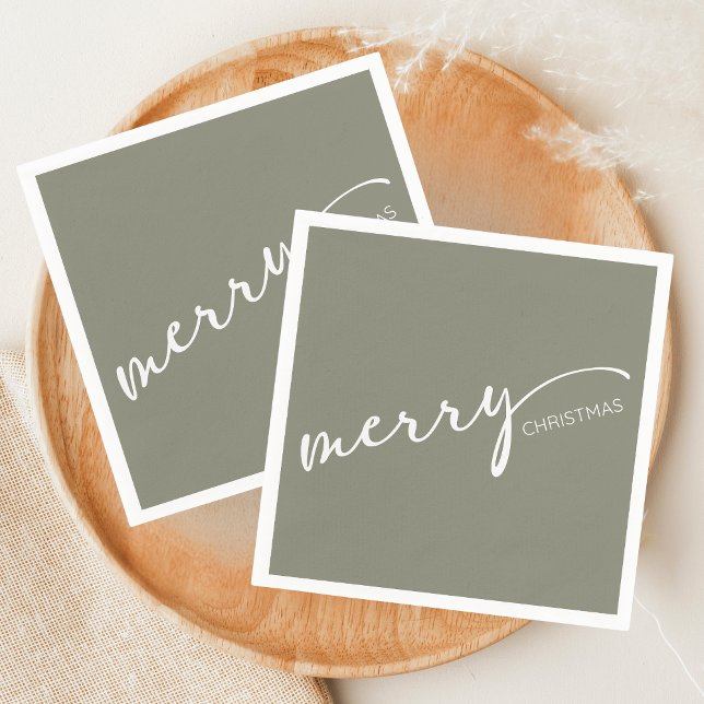 Weihnachten modern serviette (Modern Merry Christmas Holiday Napkin)