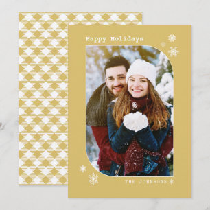 Weihnachten Moderne Minimalistische Goldfoto-Karte