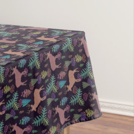 Weihnachten Modernes Abstraktes Hirsch Verlasst Bl Tischdecke