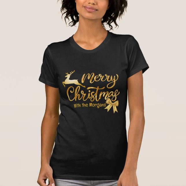 Weihnachten | Modernes Minimalistisch | Personalis T-Shirt (Vorderseite)