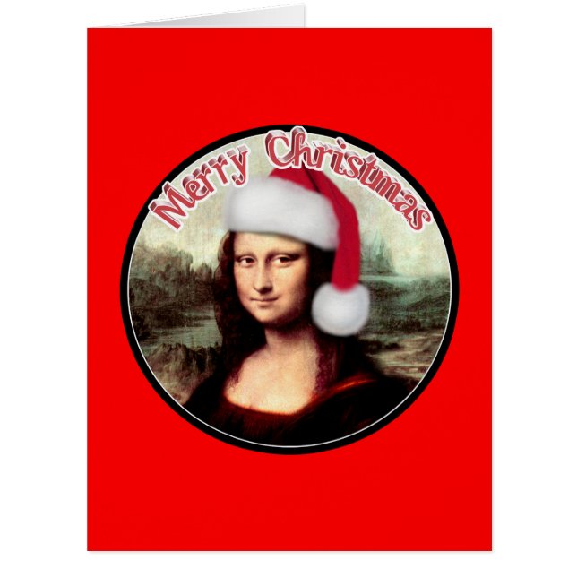 Weihnachten Mona Lisa Wear Weihnachtsmannmütze (Vorderseite)