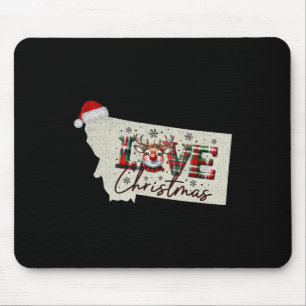 Weihnachten Montana Xmas-Staatskarte Montana Weihn Mousepad