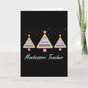 Weihnachten Montessori-Lehrerin Xmas-Baum Lehrmate Karte