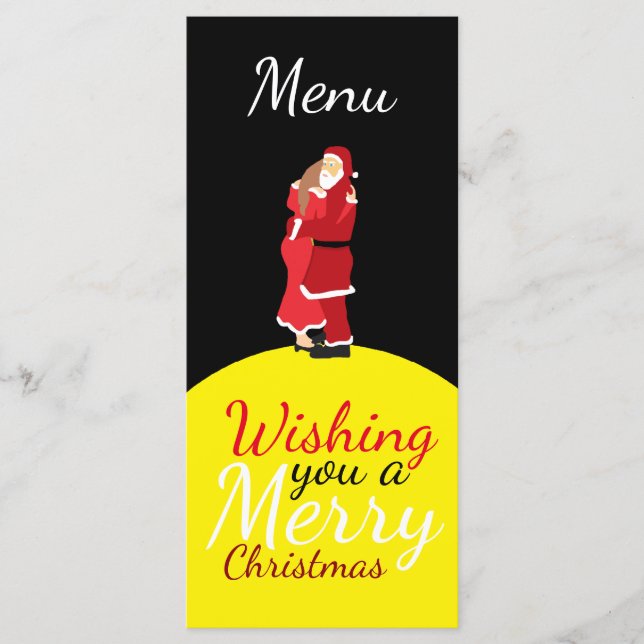Weihnachten Moon wünscht Ihnen ein frohes Weihnach Menükarte (Vorderseite)