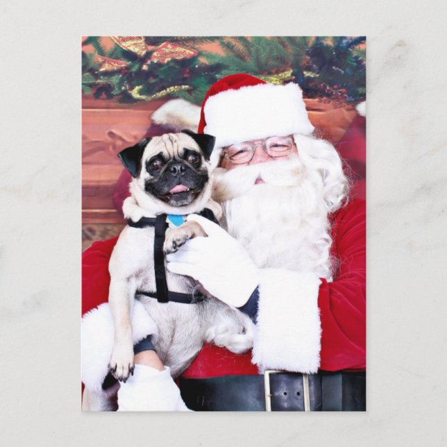Weihnachten - Mops - Harvey (Vorderseite)