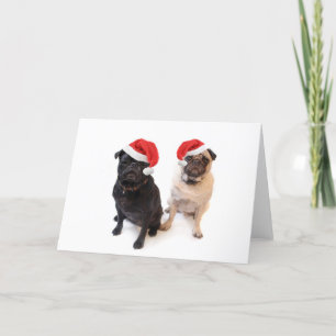 Weihnachten-Möpsen Feiertagskarte