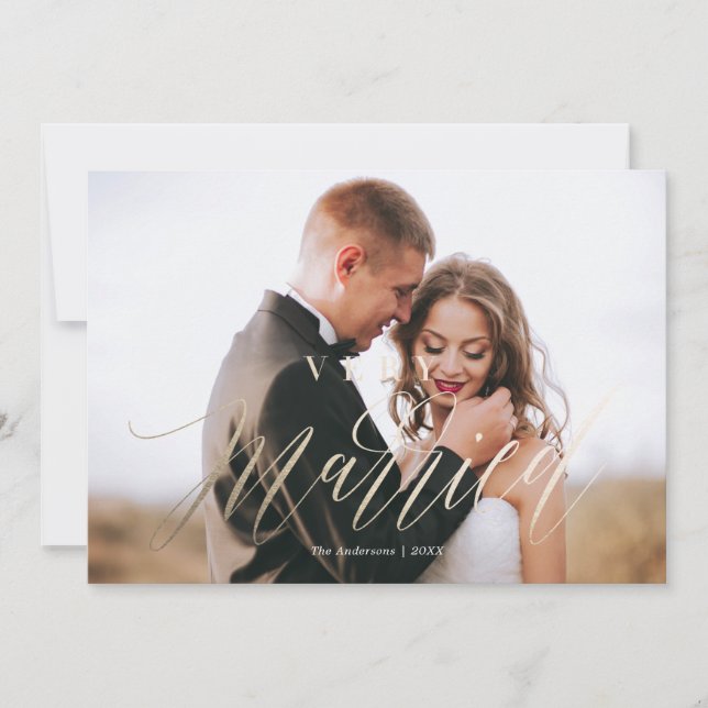 Weihnachten Mr. & Mrs. Holiday Foto Card (Vorderseite)