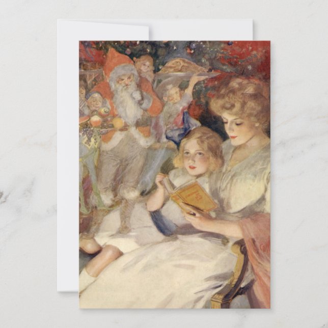 Weihnachten, Mutter und Tochter Einladung (Vorderseite)