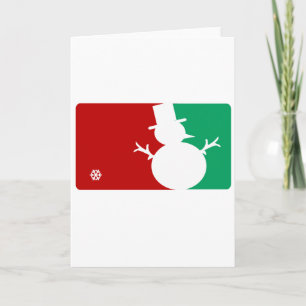Weihnachten-MVP-Schneemannlogo Feiertagskarte