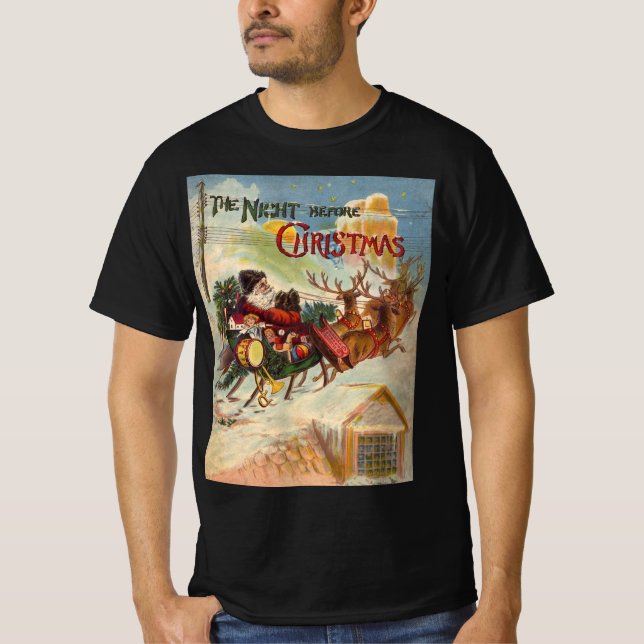 Weihnachten, Nacht vor Weihnachten T-Shirt (Vorderseite)