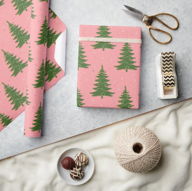 Weihnachten nahtlos im Retro-Stil Geschenkpapier (Kunsthandwerk)