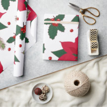 Weihnachten nahtlos mit Poinsettia Geschenktasche
