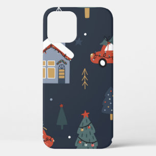 Weihnachten nahtlos mit Weihnachtsbaum, Auto Case-Mate iPhone Hülle