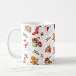 Weihnachten Nahtloses Muster Kaffeetasse