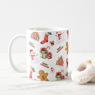 Weihnachten Nahtloses Muster Kaffeetasse