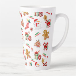 Weihnachten Nahtloses Muster Milchtasse