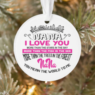 Weihnachten Nana Wort Kunst Gefühl Ornament