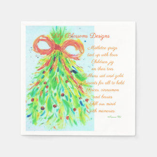 Weihnachten Napkins mit Gedicht von Ariella & Lily Serviette