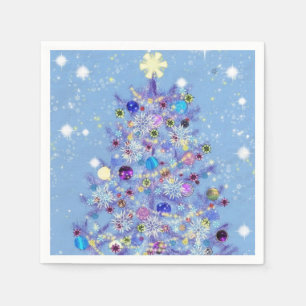 Weihnachten Napkins mit schönem Weihnachtsbaum Serviette