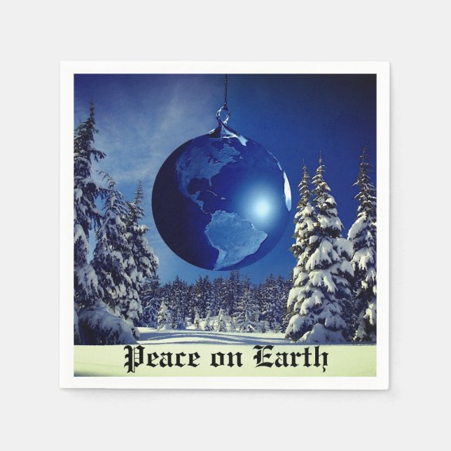 Weihnachten Napkins, Weltfrieden Serviette (Vorderseite)