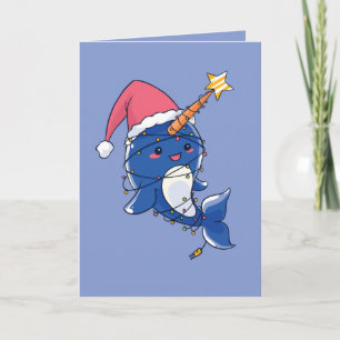 Weihnachten Narwhale Karte