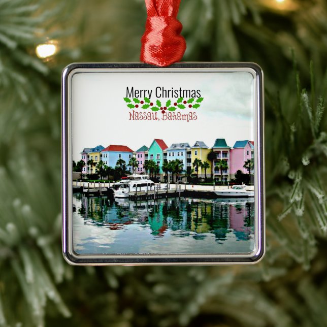 Weihnachten, Nassau Bahamas, Ornament Aus Metall (Baum)