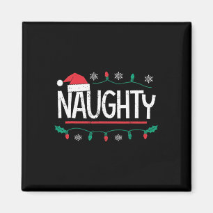 Weihnachten Naughty Nice Matching Funny Xmas Coupl Magnet