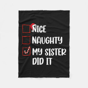 Weihnachten Naughty Schwester tat es Weihnachten F Fleecedecke