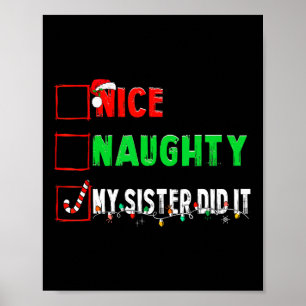 Weihnachten Naughty Schwester tat es Weihnachten F Poster