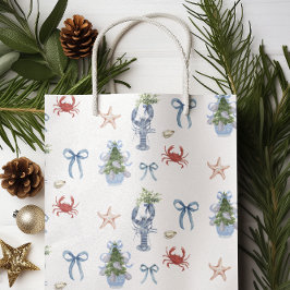 Weihnachten Nautical Lobster & Crab Holiday Mittlere Geschenktüte