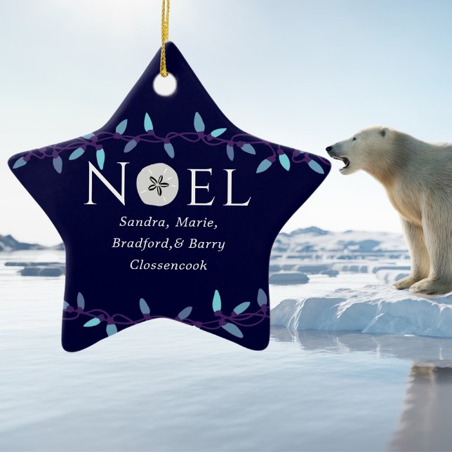 Weihnachten Navy Blue Sand Dollar Nautische Weihna Keramik Ornament (Von Creator hochgeladen)