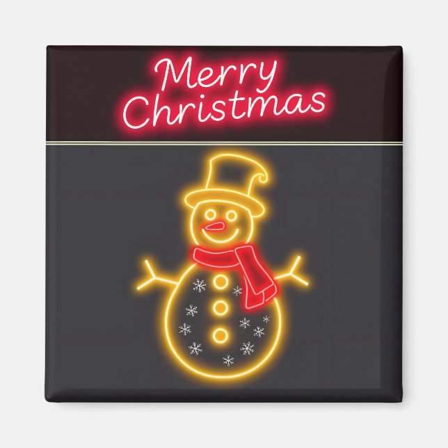 Weihnachten Neon Moderne Urlaubssammlung Magnet (Vorne)