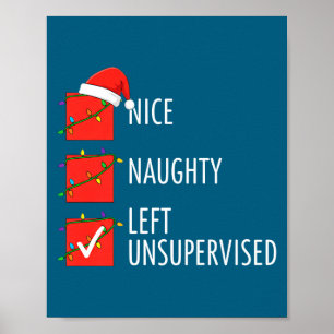 Weihnachten Nett Unartig Allein Gelassen Unartig O Poster