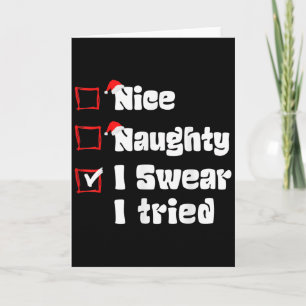 Weihnachten Nett Unartig Ich Schwöre Ich Habe Vers Karte