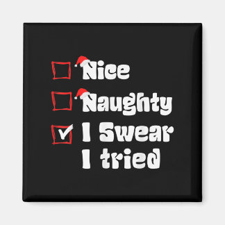 Weihnachten Nett Unartig Ich Schwöre Ich Habe Vers Magnet