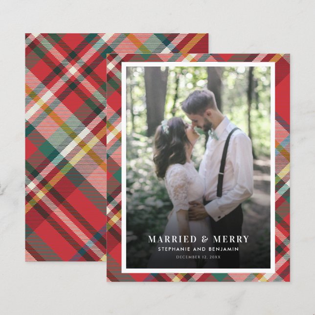 Weihnachten Neu verheiratetes Foto Verheiratet und (Vorne/Hinten)