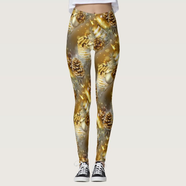 Weihnachten/neue Jahre Partyleggins- Leggings (Vorderseite)